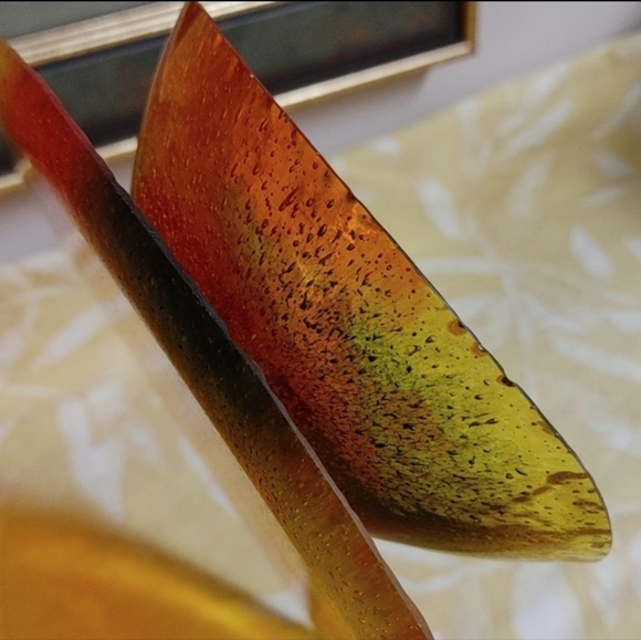 60s Autumn Colors Chip & Dip Resin Duo Bowl & Plate - Picture 6 of 10